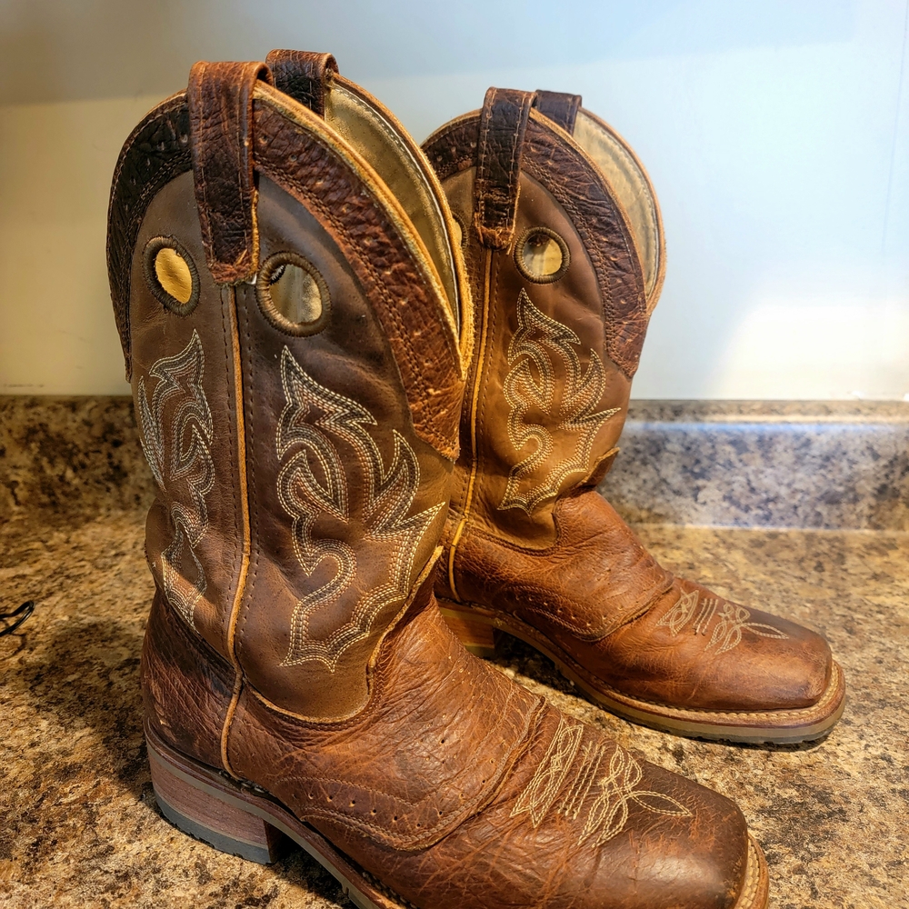 Men's Brown Leather Cowboy Boots